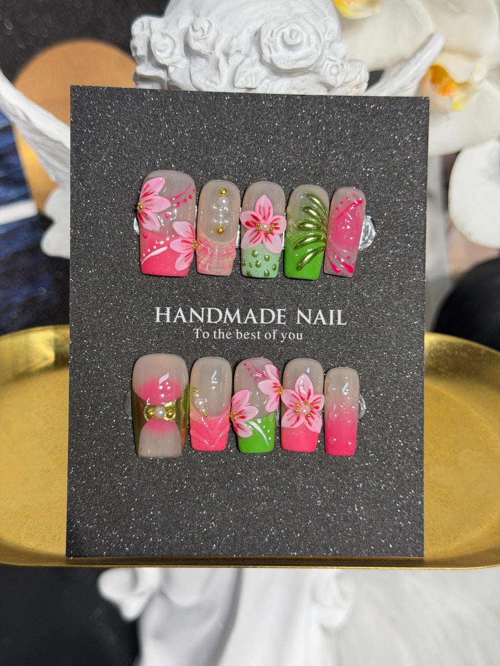Premium Custom False Nails | Wholesale Available C-159