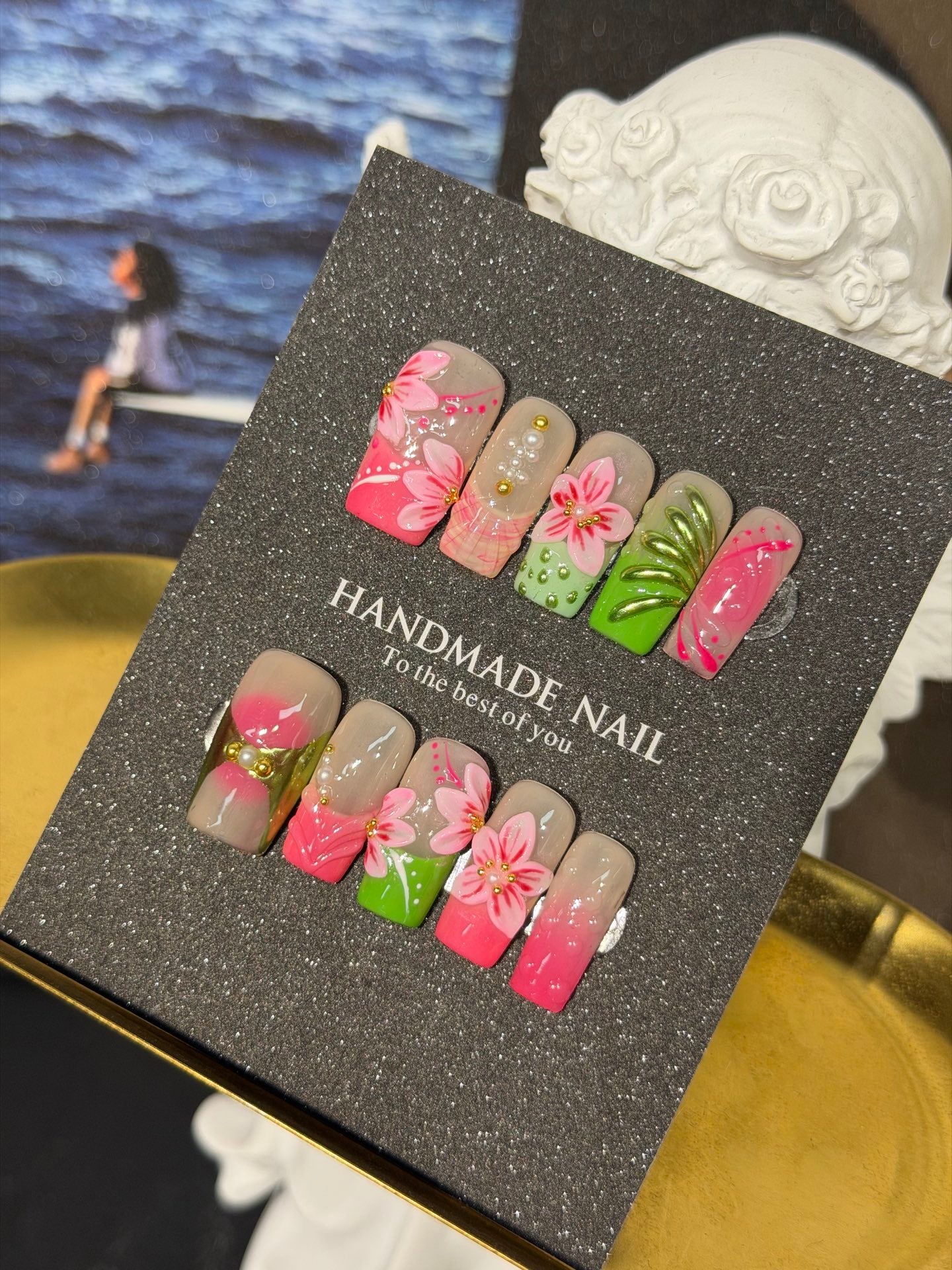 Premium Custom False Nails | Wholesale Available C-159