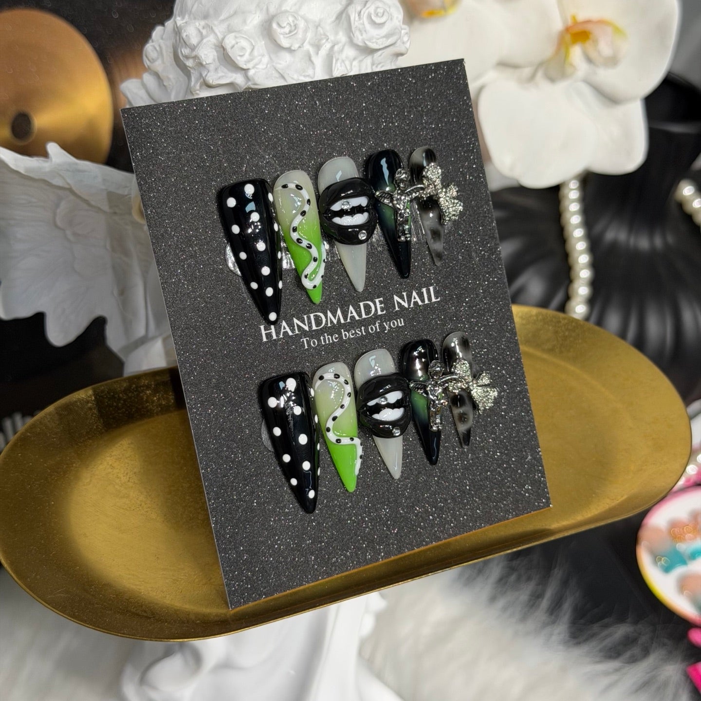 Premium Custom False Nails | Wholesale Available C-163