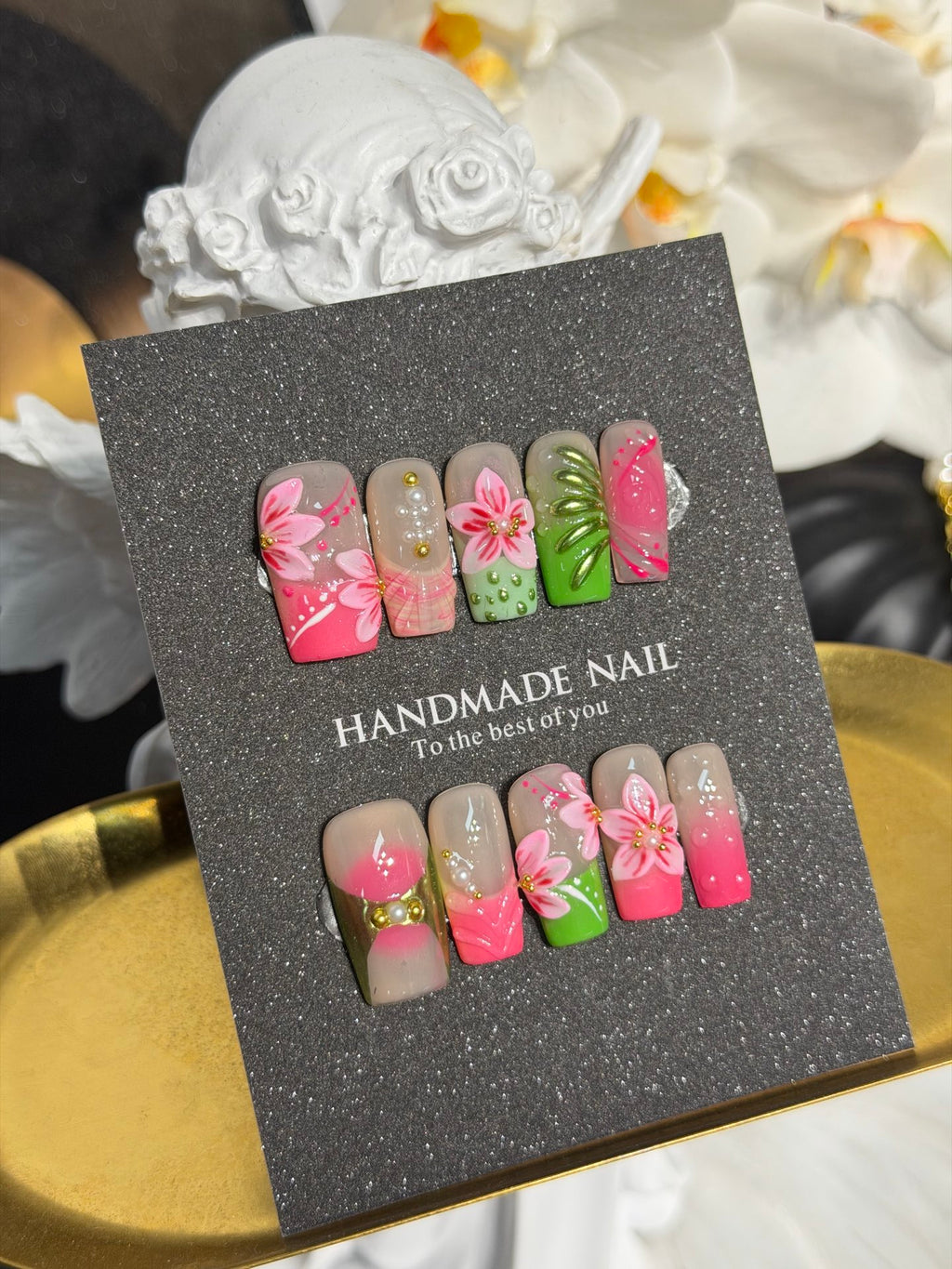 Premium Custom False Nails | Wholesale Available C-159